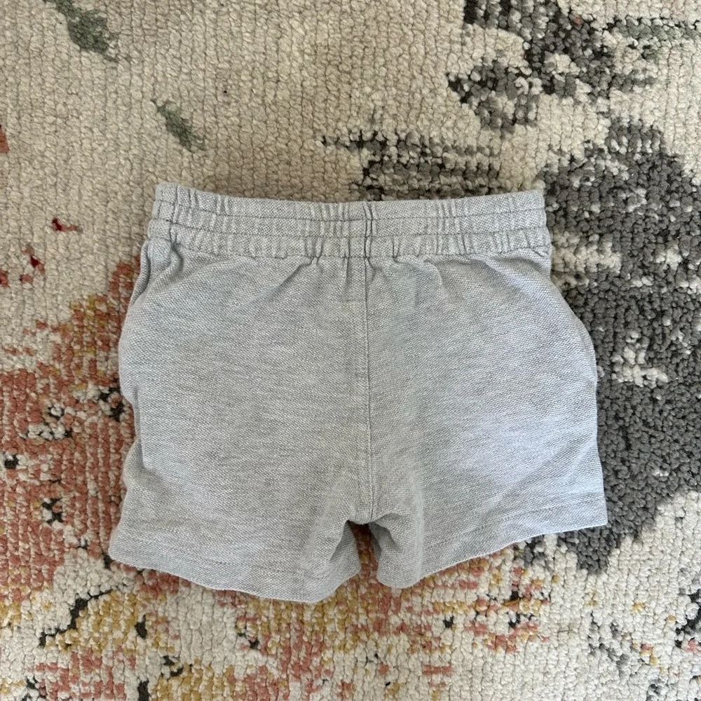 Ralph Lauren 12 Month Baby Boy Gray Knit Oxford Pull On Shorts